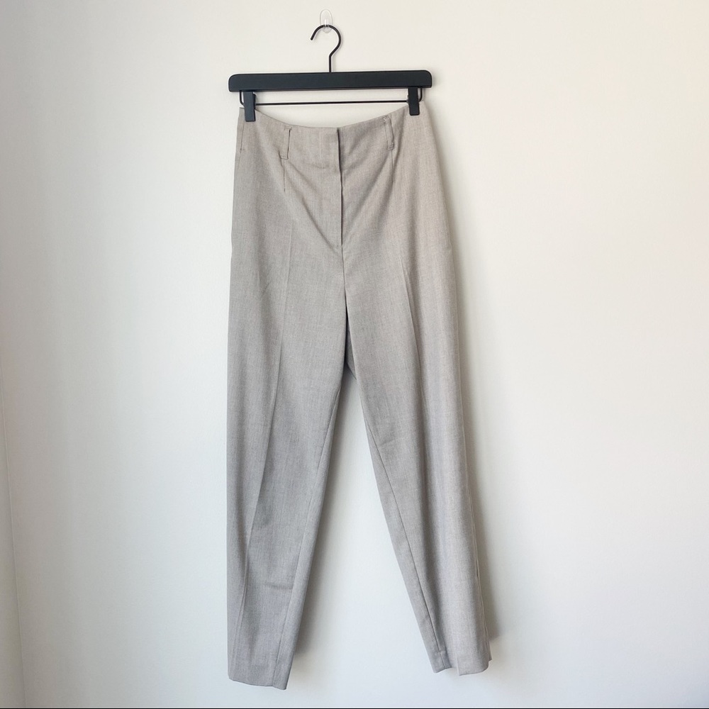 H&M High Waisted Trousers in Light Taupe